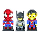 Gooband? LOZ Super Hero Set Pack of 3 Superman Batman Spiderman Nanoblock Educational Toy 420pcs [並行