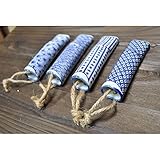 和骨董風 陶器 染付 壁掛け用　一輪挿し 4個セット