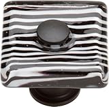 アトラスホームウェア3223-blガラスマットブラック1.5インチZebra Squareノブ