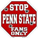 スマートブロンドPenn StateファンのみメタルノベルティOctagon Stop Sign bs-326