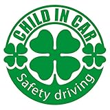 imoninn CHILD in car ステッカー　【パッケージ版】　No.18　クローバー　（緑色）