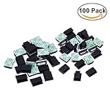 ounona 100ピース粘着ケーブルマウントケーブルタイホルダーfor車オフィスとホーム