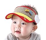赤ちゃんの耐久性のある夏の帽子ファッション少年少女のトップ空のハットコットンサンハット19''Yellow