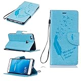 Huawei P9 Lite ケース UNEXTATI 高品質 PUレザー 手帳型 ケース 財布型 ウォレット型 衝撃吸収 保護カバー カード収納 ホルダー ストラップ付き 横開 スタンド機能 マグネ