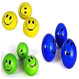 Aamina Mini Funny SmileソフトPUフォームToyスポーツボール – StressボールSqueeze Foam – Party Favor (サッカーボール) 12セット、マルチ