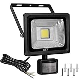  CLY LED 投光器 センサーライト 屋外 照明 防水 人感 フラッドライト 防犯 駐車場(20W 昼白色)(改良版)