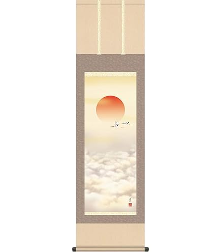 Amazon｜偕拓堂アート 掛け軸 松竹梅鶴亀(桐箱入り) (縦190×横54.5cm