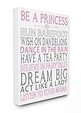 The Kids Room by Stupell Be A Princess Pink Typog Stretched canvas Wall Art [並行輸入品]