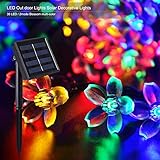 Outdoor Solar Power Decorative String Lights, Costech 50 LED 21 ft Water resistant Fairy Blossom Lig
