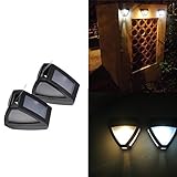 最低価格自動的に ソーラー パワー 2 led ガーデンセキュリティランプ屋外防水ライトクールホワイト/ウォーム ホワイト-暖かい白