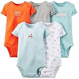 カーターズ Carter's 男の子用ベストフレンドワンちゃん半袖ボディースーツ5枚セット 犬柄ロンパース 出産祝い カバーオール ... [並行輸入品]