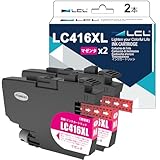 LCL Brother用 ブラザー用 LC416 LC416XL LC416M LC416XLM 顔料 (2パック マゼンタ) 互換インクカートリッジ 対応機種：Brother DCP-J4140N MFC-J4440N MFC-J4540N MFC-J4940DN DCP-J4143N MFC-J4443N MFC-J4543N
