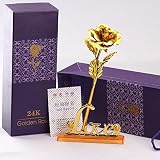 ZMAYA STAR 24K 金箔 盛り薔薇 花 バラ 贈り物 超豪華！ プレゼントとして、結婚祝い、出産祝い、贈り物、お誕生日、卒業、母親、恩師にも最適ですカード付き バレンタインデー 誕生日 プレ