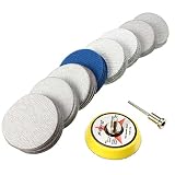 Sndy 2/3 インチのフックとループ研磨パッド3mm シャンク 80pcs 80 に7000粒砂紙 - 2インチ