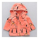 服　ファッション　ベビー　キッズ　キッズ　子供　フード付き　コート　オレンジ　73cm