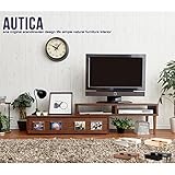 スライド式ローボード 【 幅111cm～202cm 】 オープン収納棚 引き出し付き ホワイト(白）