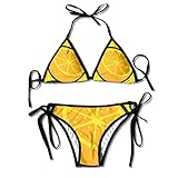 ADECオレンジレディースセクシークール三角形ビキニセット水着Two Piece カラー: ブラック