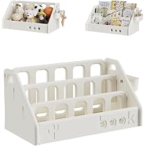 Amazon.co.jp: Picture Book Shelf, Large Capacity, 3 Tiers, Picture