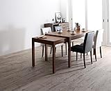 片手でらくらく伸長スライド式ダイニング5点セット 天然木 【伸縮テーブル(幅135-235cm)1＋チェア4】 (チェア：ホワイト4脚)