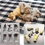 ミルティクラフト シリコンモールド 犬 動物 ブルドック アロマストーン アロマキャンドル 型枠