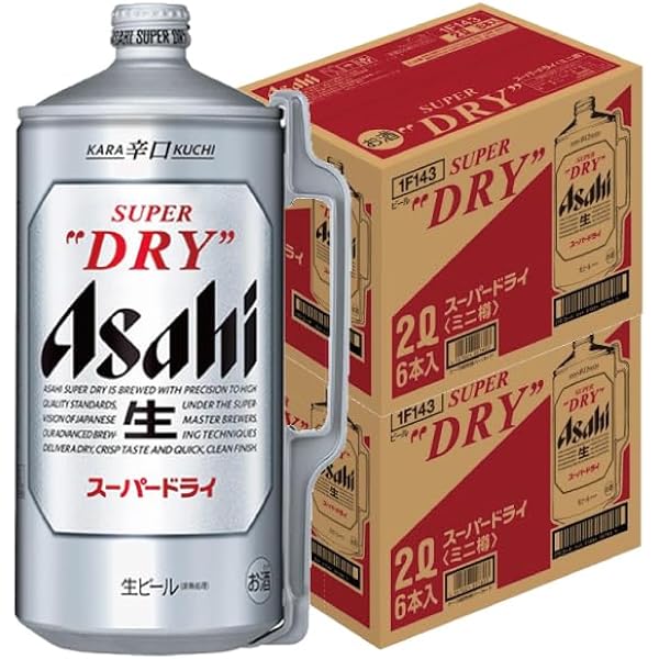 Amazon.co.jp: アサヒ スーパードライ(ミニ樽アルミ) 2L×6本 : 食品