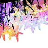 A-SZCXTOP　ソーラーストリングライト ヒトデ形 LEDライト イルミネーション クリスマス パーティー 防水 省エネ 環境に優しい 使いやすい カラフル 30LED
