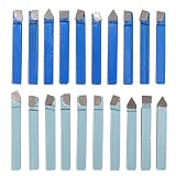 Sndy 20pcs 1/4 インチ超硬チップ旋盤金属カッタービット切削旋削工具セット