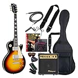 PhotoGenic エレキギター 初心者入門エントリーセット LPタイプ LP-260/BS ブラウンサンバースト [ソフトケース/シールド/アンプ/チューナー/ストラップ/ピック/ピックケース/弦/ワインダー/教則DVD/調整用レンチ付属]