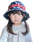 (スマイル ワキキ)Smile YKK バケット ハット キッズ サファリハット 女の子 ベビー帽子 日よけ 赤ちゃん 顎紐 リボン 46