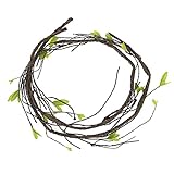 (ライチ) Lychee 2個セット 枝とリーフの造花 藤 イミテーション 植物 ホーム オフィスインテリア 観葉植物 癒し