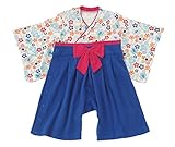 ( チャックル ) chuckle * ティノティノ * 袴オール ブルー 80cm P2522-80-31