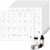 XINYUICEAN 192 PCS White Food Container Labels,36x50mm Adhesive Jar Stickers for Round & Rectangle Kitchen Jars,Pantry & Spic