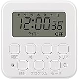 ビーエヌリンク(BN-LINK) スマート デジタル コンセントタイマー スイッチ式 プログラム 大画面 ホワイト リピート機能 最大20プログラム 時間もエネも節約 AC100V 15A 1500W 1パック
