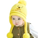 (プタス)Putars 子供用 帽子 ニット帽 ポンポン クリスマス 女の子 男の子 耳あて付き 六色 耳保護 防寒 防風 暖かい 冬 可愛い 新生児 記念日 プレゼント