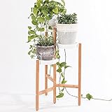 LJ リビングルーム屋内バルコニークリエイティブマルチレイヤーバンブー盆栽シェルフ