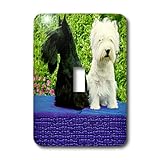 lsp _ 506 _ 1犬Scottie and Westie – Scottieとウェスティ – 照明スイッチカバー – シングル切り替えスイッチ
