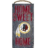 ワシントンレッドスキンズWood Sign – Home Sweet Home 6 " x12 "