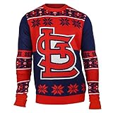 MLBセントルイス・カージナルスBigロゴUglyクルーネックセーター、スモール、チームカラー