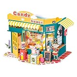 つくるんです® 日本語説明書付 DIY ミニチュアハウス ドールハウス (キャンディハウス)