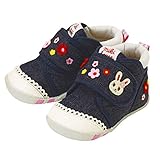 MIKIHOUSE(ミキハウス)フラワーうさこ デニムファーストベビーシューズ １１．５cm,インディゴブルー（33）