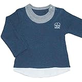 2016年 秋冬 un-deco アンデコ 重ね着風 ワンポイント刺しゅう 長袖Ｔシャツ ネイビー◇90cm