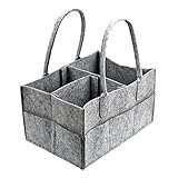 Locisne Foldable Baby Diaper Caddy Nursery Wipes tote Organizer Portable Storage Caddy for Diapers W