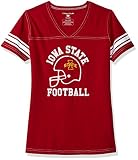 NCAAガールズVネックショートスリーブFootball Tee M グレイ