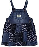 OshKosh B ' goshベビー女の子"パッチワーク花柄"全体的なスカート – インディゴブルー、24ヶ月