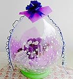 バルーンフラワー 星柄 母の日 用 （ 生花 が バルーン の中に入ったバルーン フラワー ) サプライズ ギフト