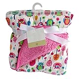 [ラブリーフクロウ]多機能ソフトベルベット暖かい毛布が/ベビー76x102cmのために投げます