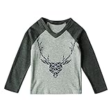 (プタス)Putars ベビー服 子供服 Tシャツ 長袖 男の子 鹿柄 クリスマス 可愛い 春 秋 冬 スポーツ 運動会 旅行 記念日 プレゼント 12ヶ月-5歳