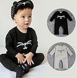 ベビー赤ちゃん　新生児連体服 カバーオール ( 80-90-90-95cm)各サイズ一枚ずつ　　　ブラック 【4点】