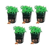 Zyurong　プランター フェルト　栽培バッグ　植物成長鉢　 通気性 防水性 じゃがいも用　朝顔　タロイモ　いちご　花　観葉植物　室内栽培用　園芸用 ガーデン 苗バッグ ルートバッグ 植え袋　34 