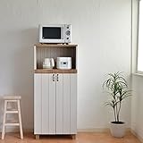 【カリーナseries】CR-RT１３６０ フレンチカントリー風ハイタイプレンジ台 まとめてコンパクトに収納出来るレンジ台